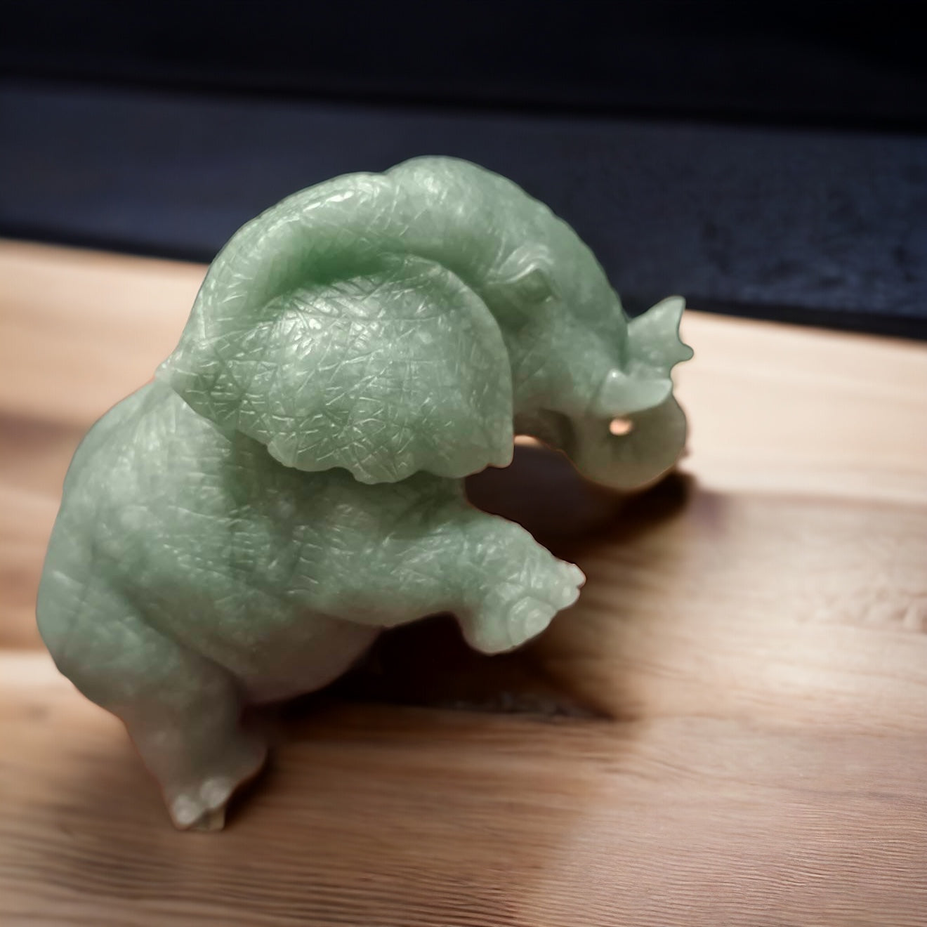 #627 Type A Natural Jadeite, Elephant Figurine/Display (One and Only)
