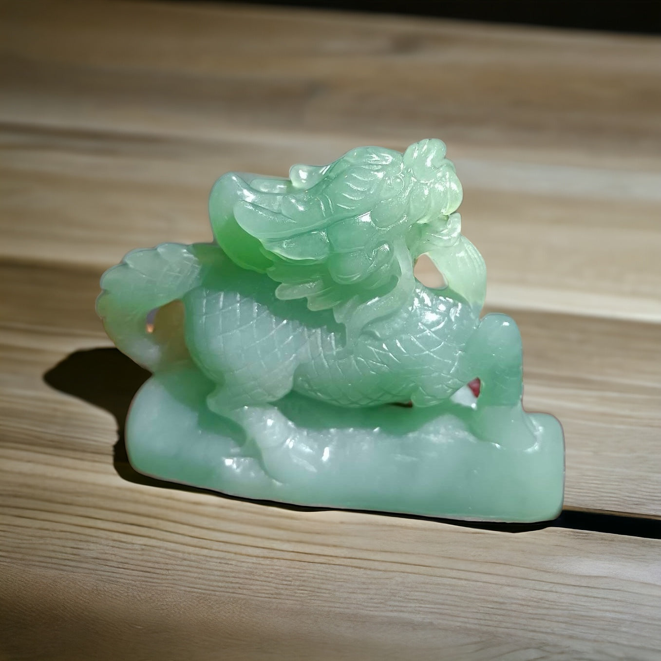 #100 GIA-Certified Natural Green Burmese Jadeite, Kirin Figurine