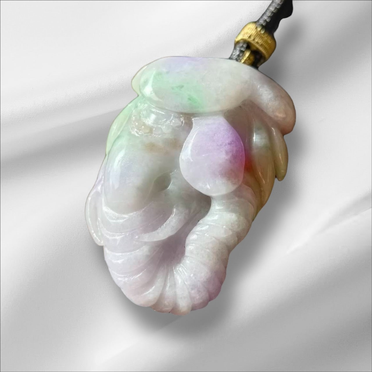 #946 Natural Burma Jadeite Tri-Color "Lucky Elephant" pendant