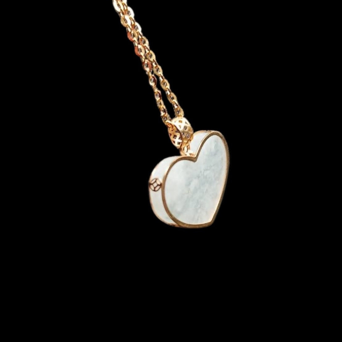 #881 Authentic Natural Translucent Burmese Jadeite Heart-Shaped Pendant