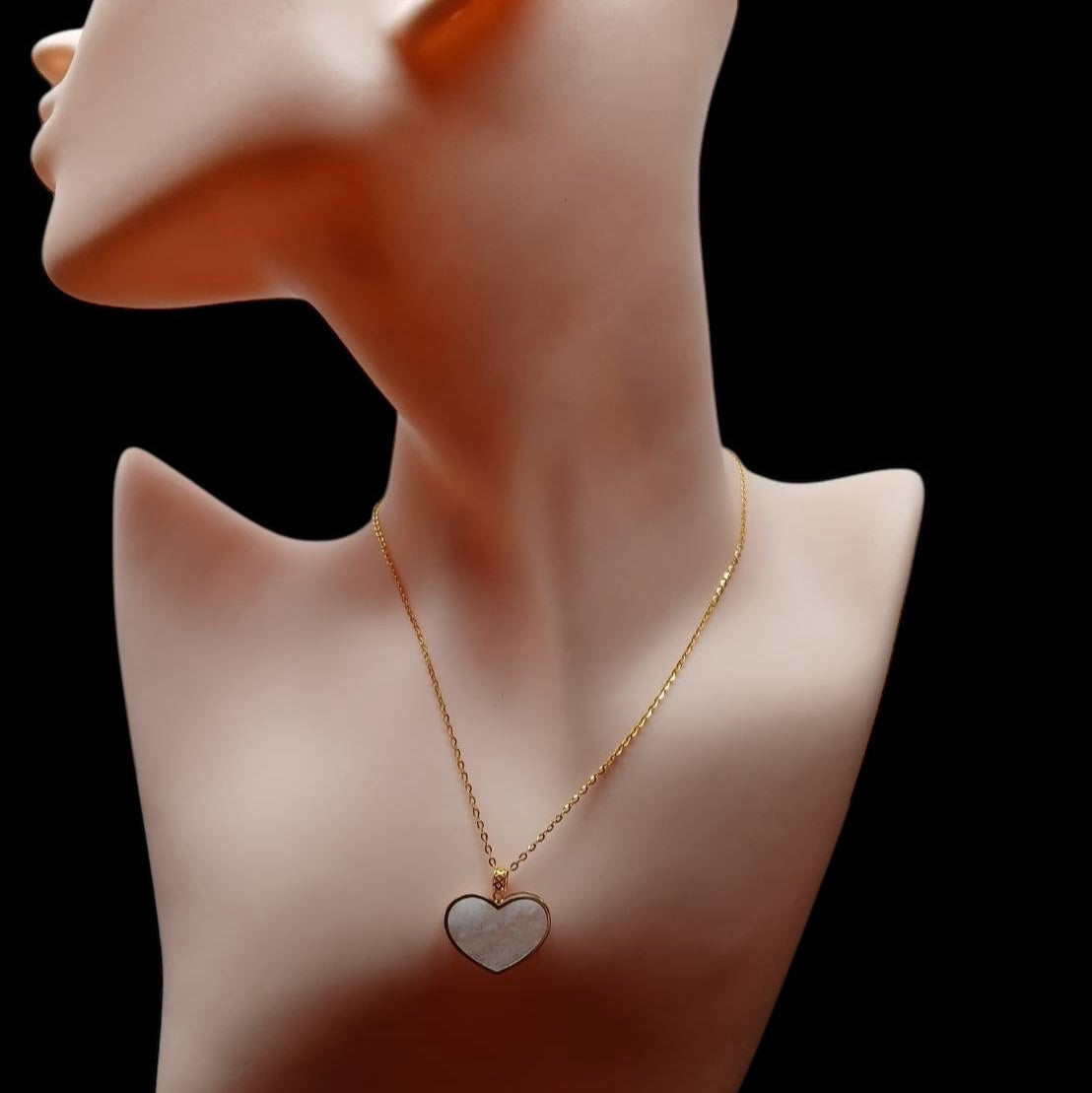 #881 Authentic Natural Translucent Burmese Jadeite Heart-Shaped Pendant