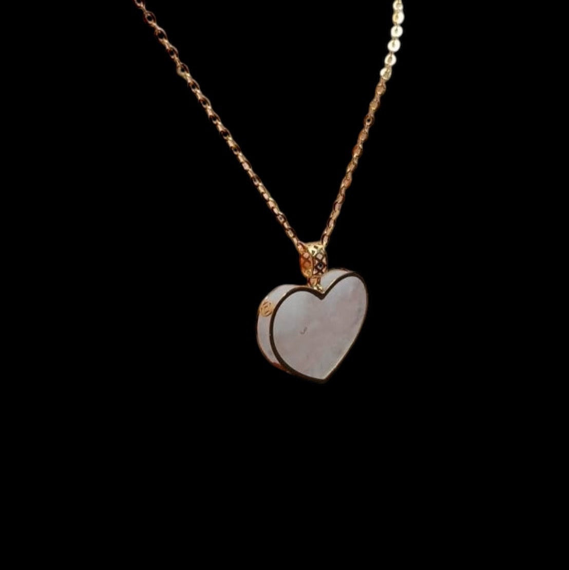 #881 Authentic Natural Translucent Burmese Jadeite Heart-Shaped Pendant