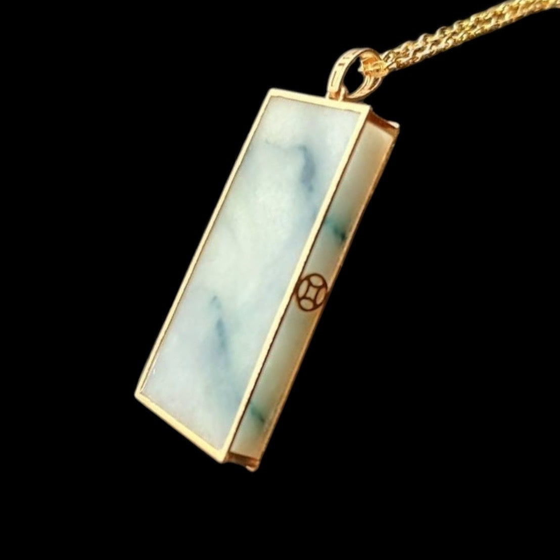 #887 Authentic Natural Translucent Burmese Jadeite WuShiPai Pendant