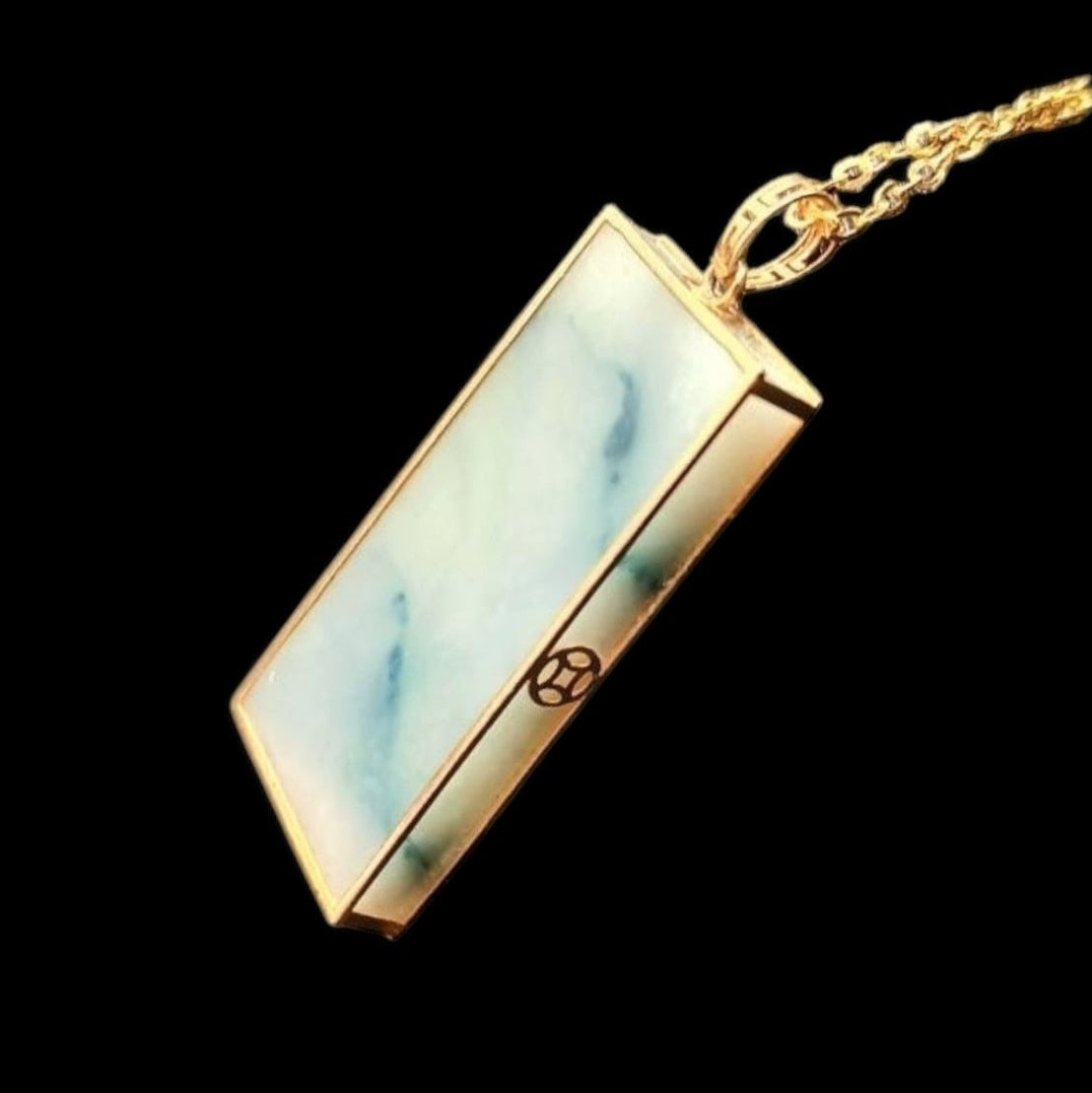 #887 Authentic Natural Translucent Burmese Jadeite WuShiPai Pendant