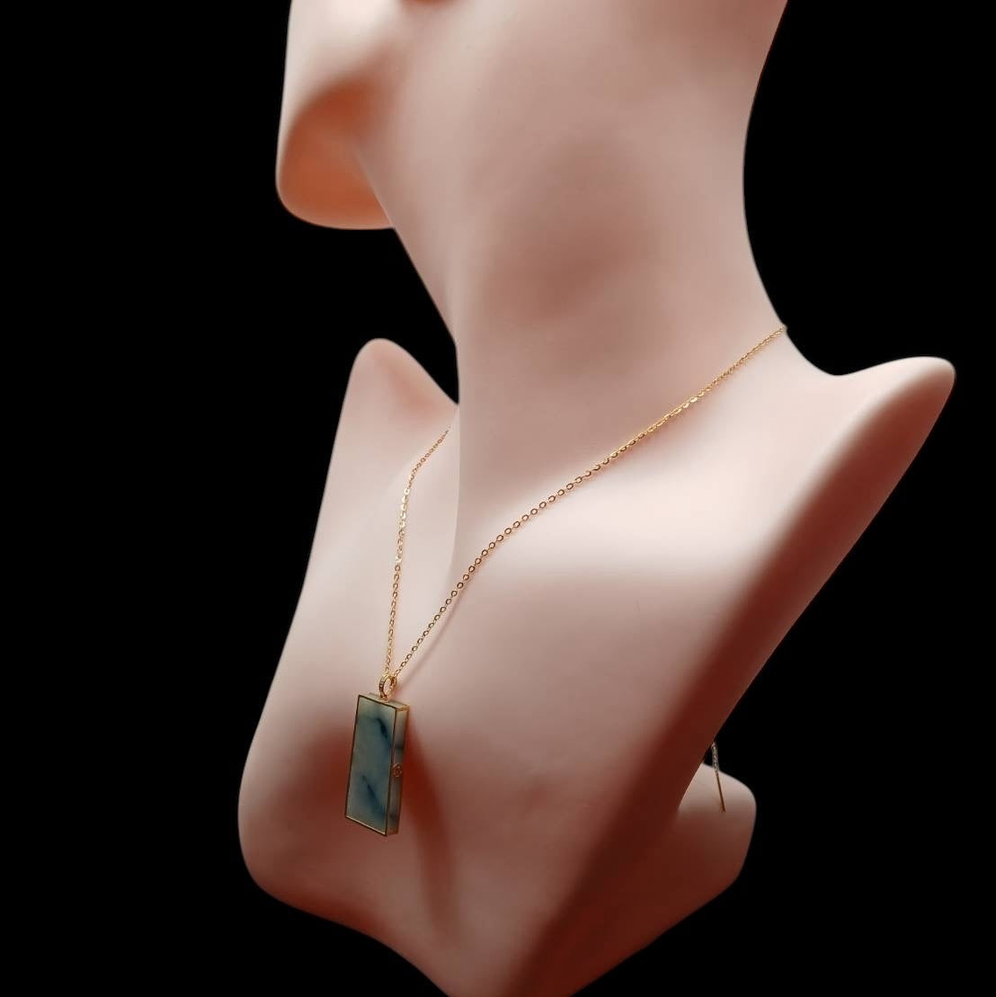 #887 Authentic Natural Translucent Burmese Jadeite WuShiPai Pendant