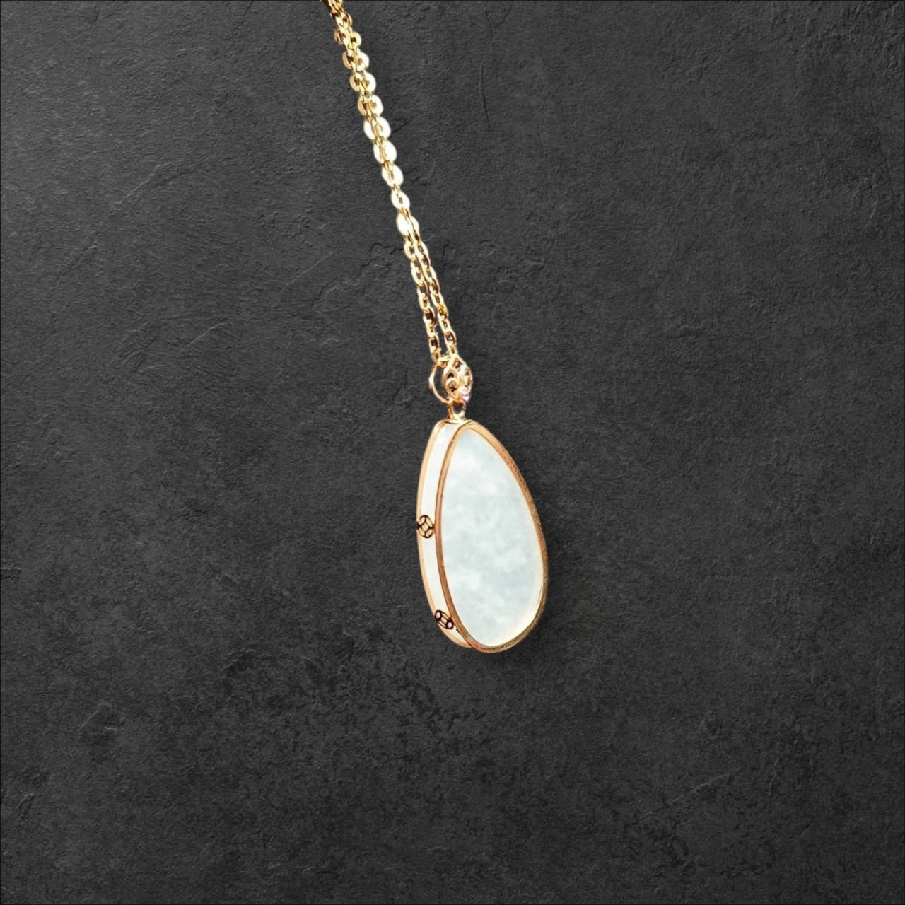#886 Authentic Natural Translucent Burmese Jadeite Water Droplet Pendant