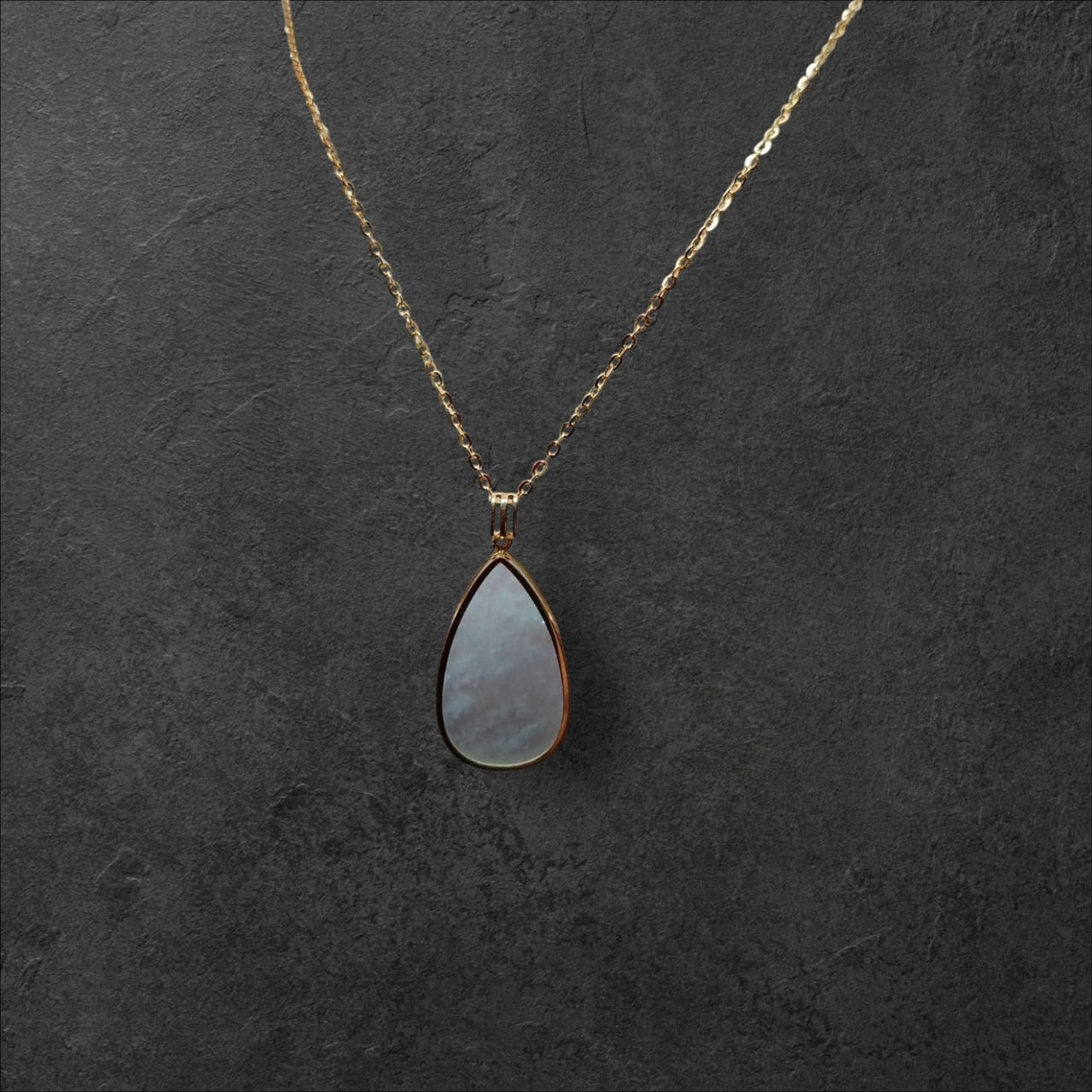 #884 Authentic Natural Translucent Burmese Jadeite Water Droplet Pendant in 18K Yellow Gold Wrap-Around Holder
