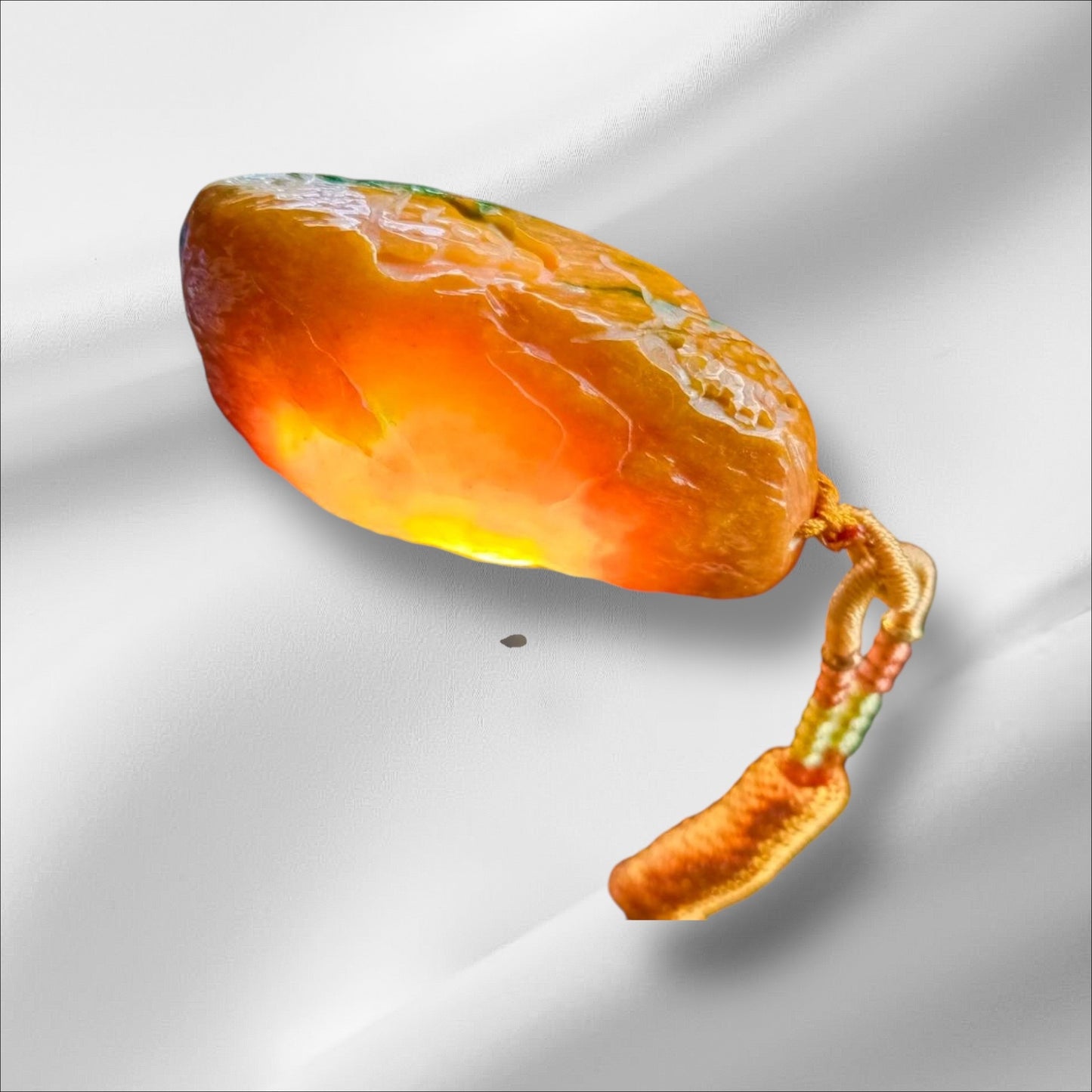 #880 Green and Yellow Burmese Jadeite, Enlightenment Pendant