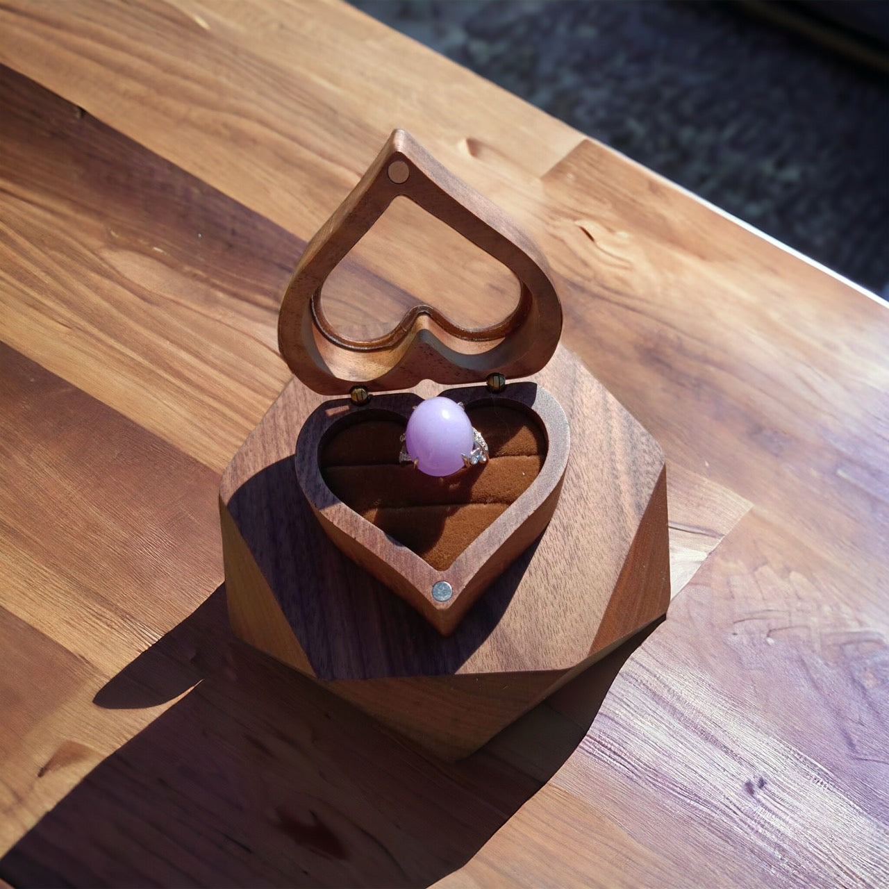 #107 High-End GIA Certified Natural Lavender Burma Jadeite Jade Ring with 18K White Gold and Diamonds Setting