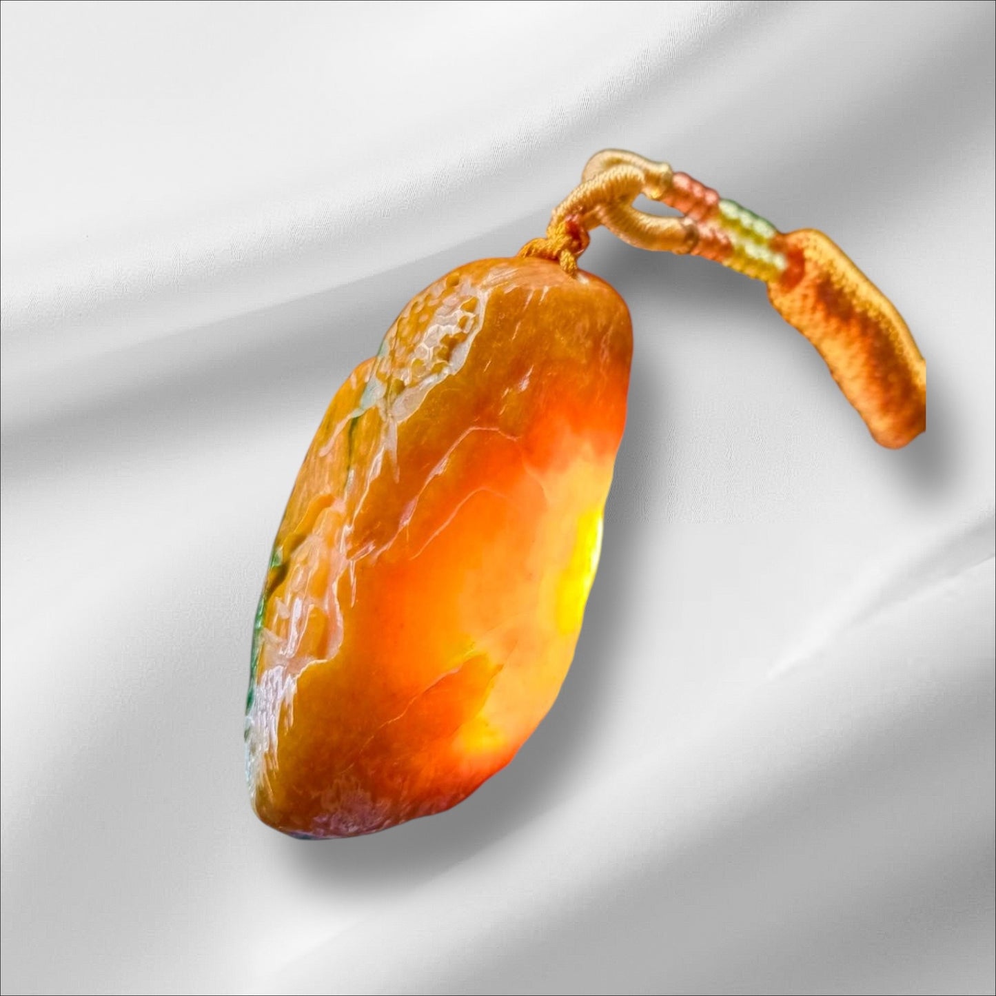 #880 Green and Yellow Burmese Jadeite, Enlightenment Pendant