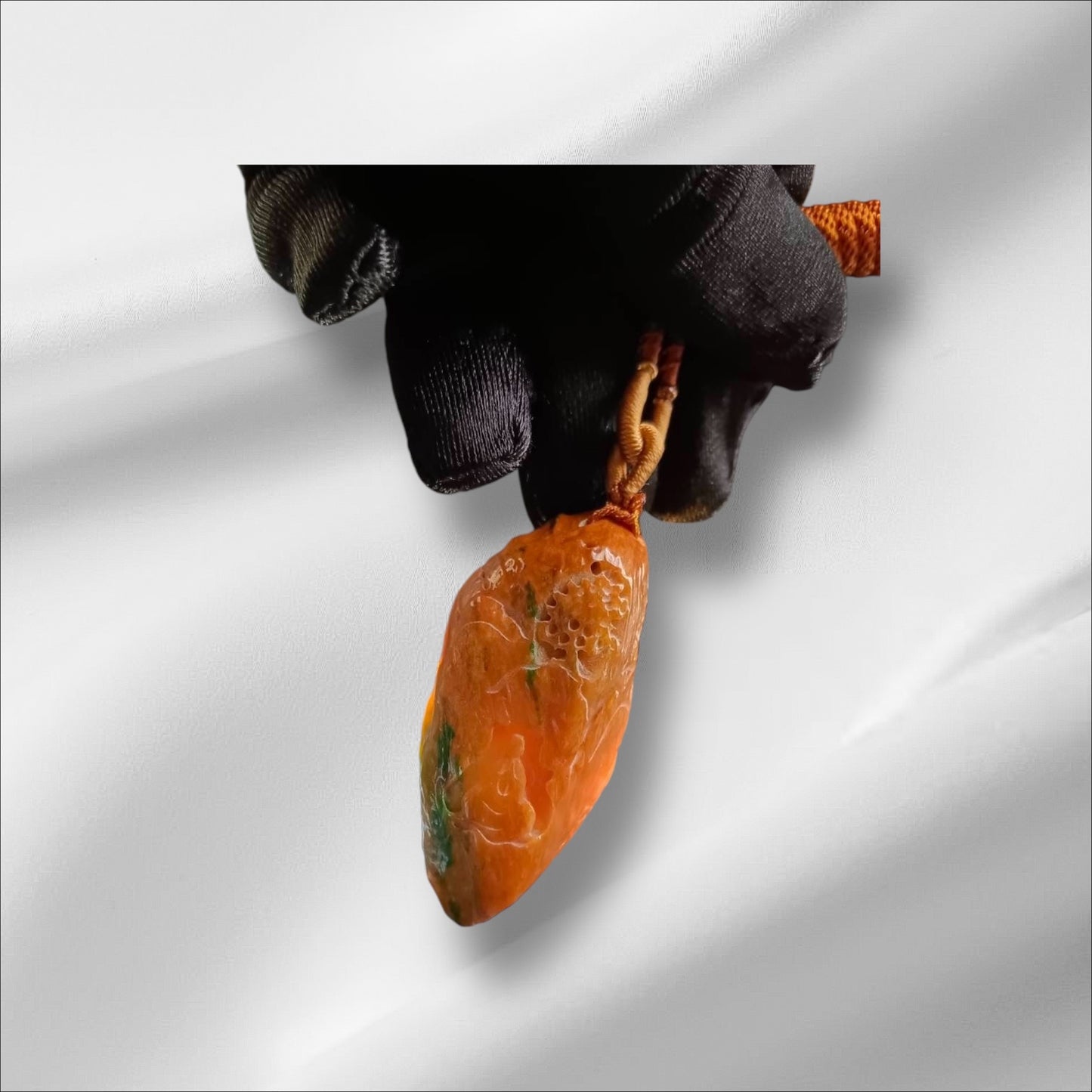 #880 Green and Yellow Burmese Jadeite, Enlightenment Pendant