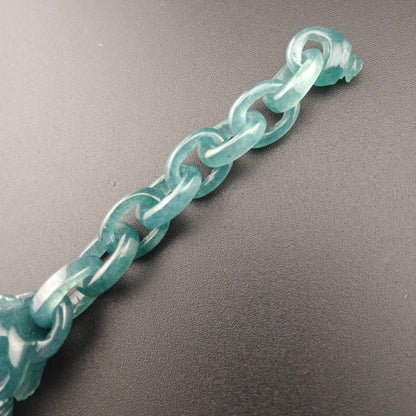 #1052 Double Pixiu Guatemala Jadeite Inter-Linked Bracelet