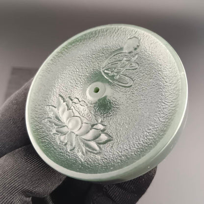 #1057 Natural Hetian Nephrite, Lotus Harmony Incense Holder