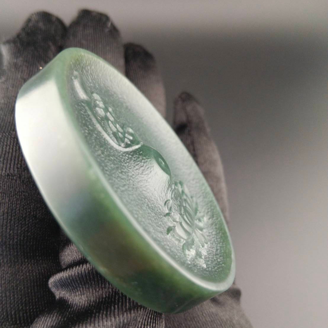 #1057 Natural Hetian Nephrite, Lotus Harmony Incense Holder