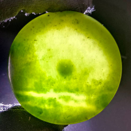#1059 Natural Green Hetian Nephrite, Eight Auspicious Symbols Incense Holder