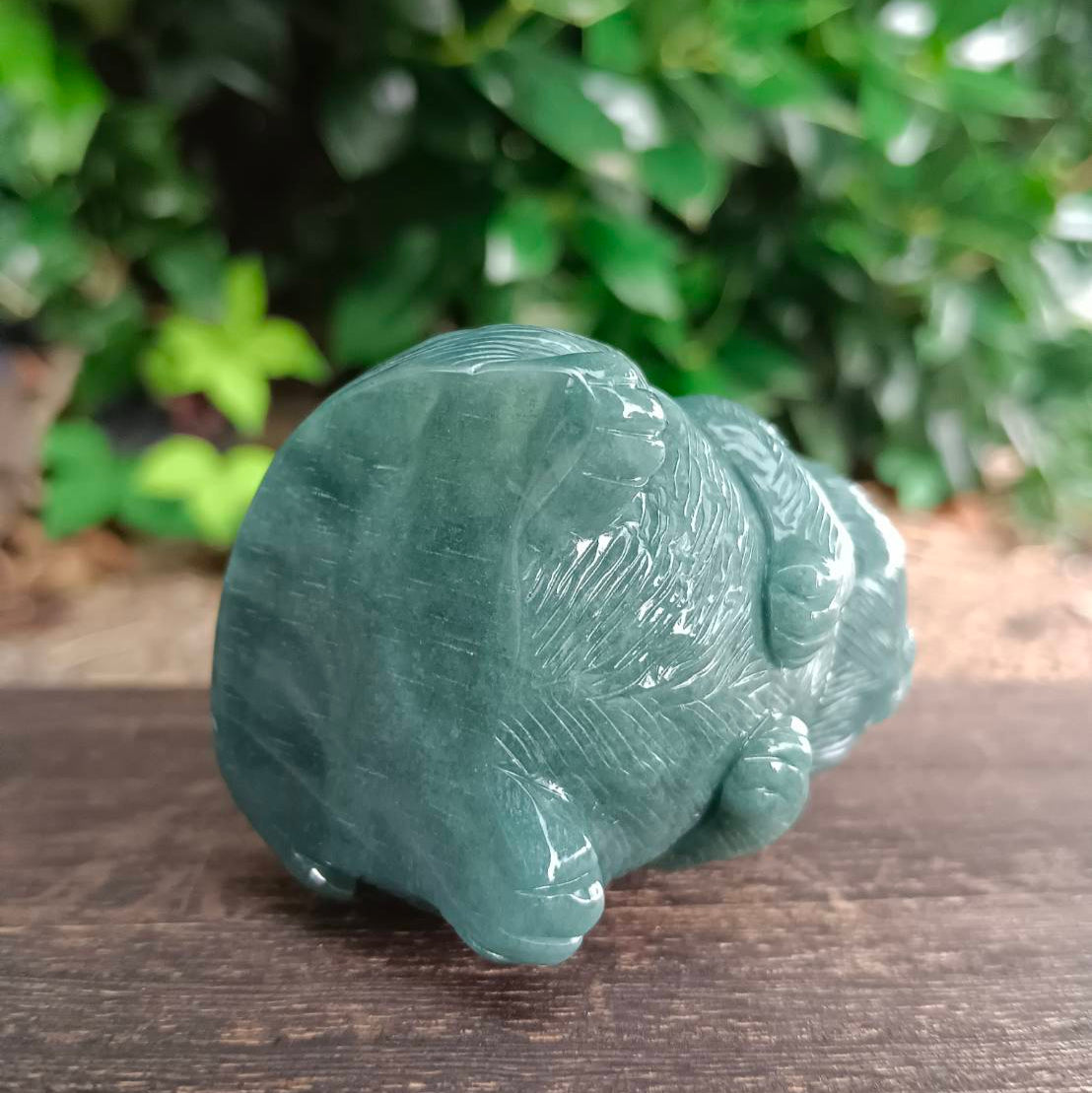 [Little Jade Pavilion] # 1069 Guatemala Jadeite Guai Guai Cat
