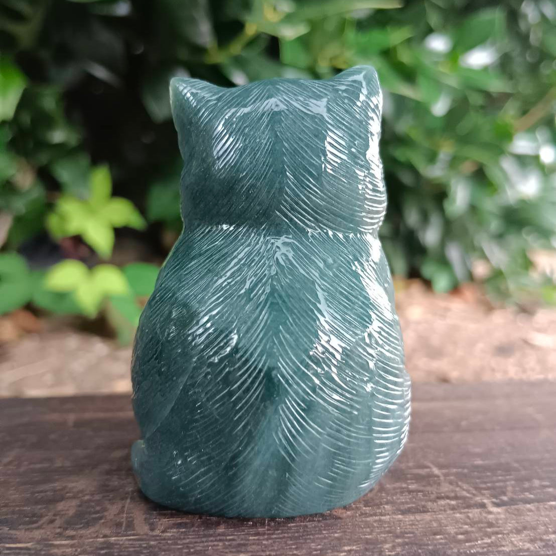 [Little Jade Pavilion] # 1069 Guatemala Jadeite Guai Guai Cat