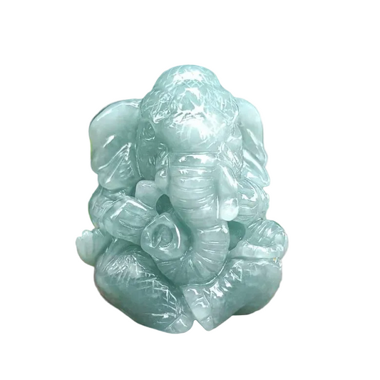 [Little Jade Pavilion] #1072 Guatemala Jadeite Elephant Buddha Ornament