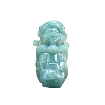 [Little Jade Pavilion] #1070 Guatemala Jadeite God of Wealth on Motorcycle