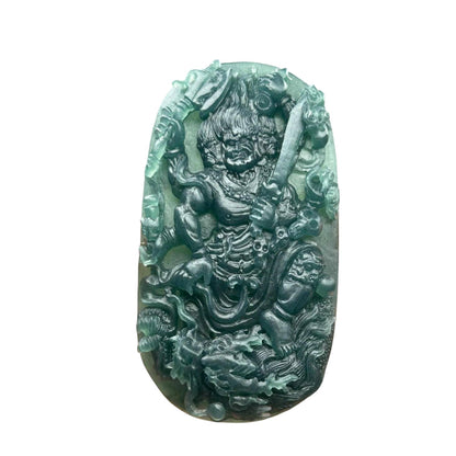 #1113 Natural Guatemala Jadeite Mahakala大黑天 Pendant