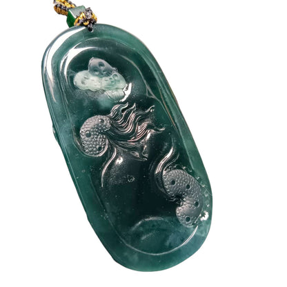 #1113 Natural Guatemala Jadeite Mahakala大黑天 Pendant