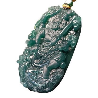 #1113 Natural Guatemala Jadeite Mahakala大黑天 Pendant