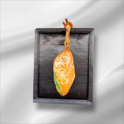 #880 Green and Yellow Burmese Jadeite, Enlightenment Pendant