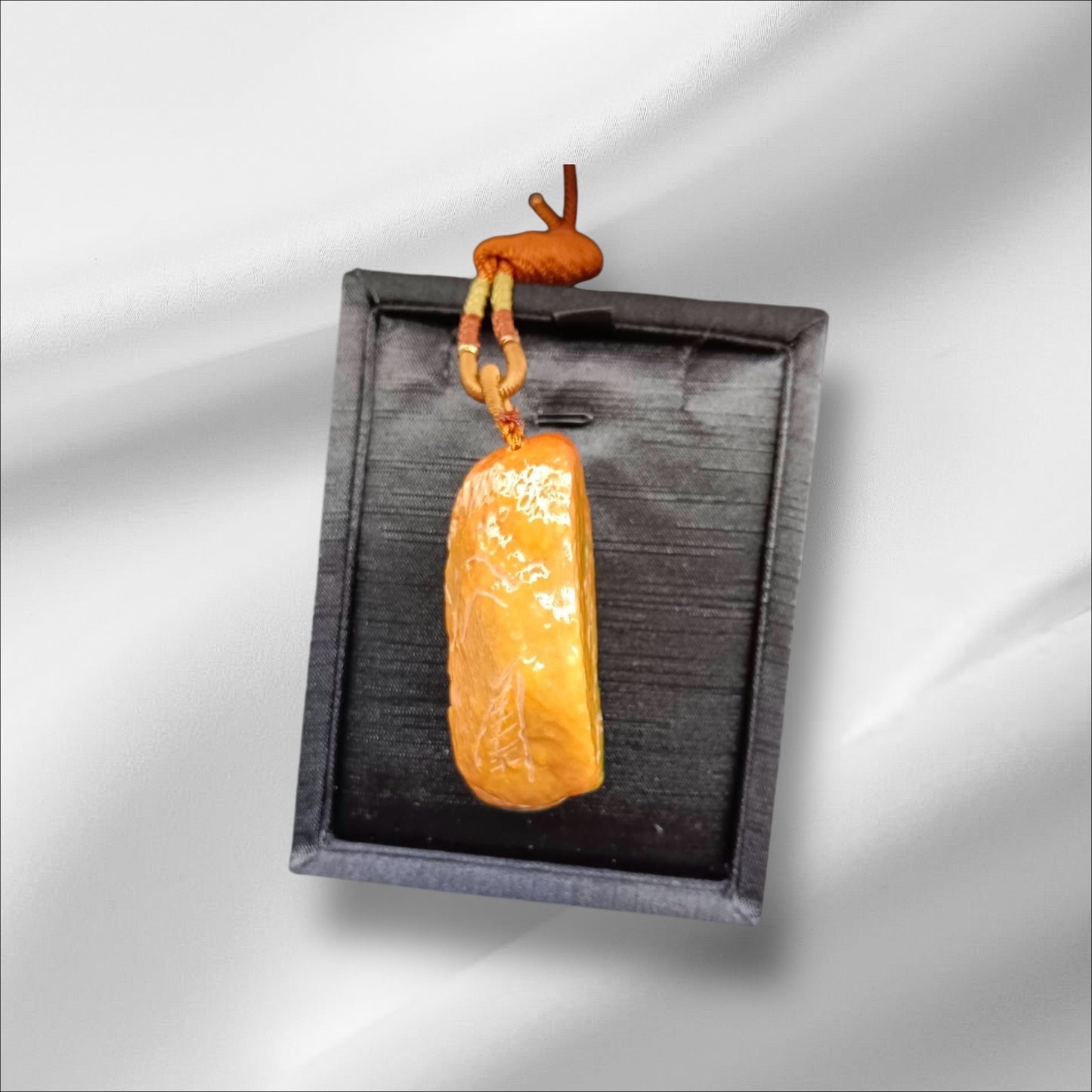 #880 Green and Yellow Burmese Jadeite, Enlightenment Pendant