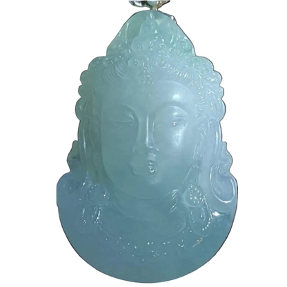 #122 Rare GIA-Certified Natural Burma Jadeite Jade Guanyin Pendant