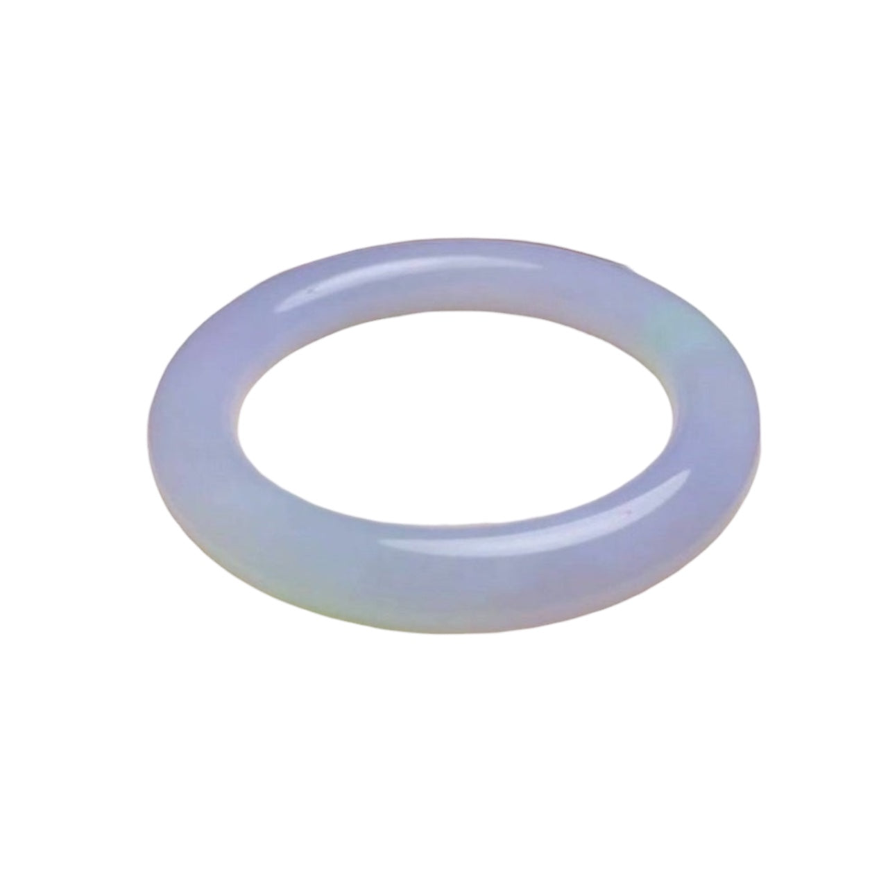 #373 GIA Certified Translucent Lavender Green Burma Jadeite Jade Bangle Bracelet (58x11.4x11.4 mm)
