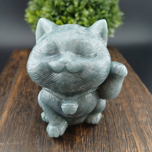 [Little Jade Pavilion] #1067 Guatemala Jadeite Proud 招財貓