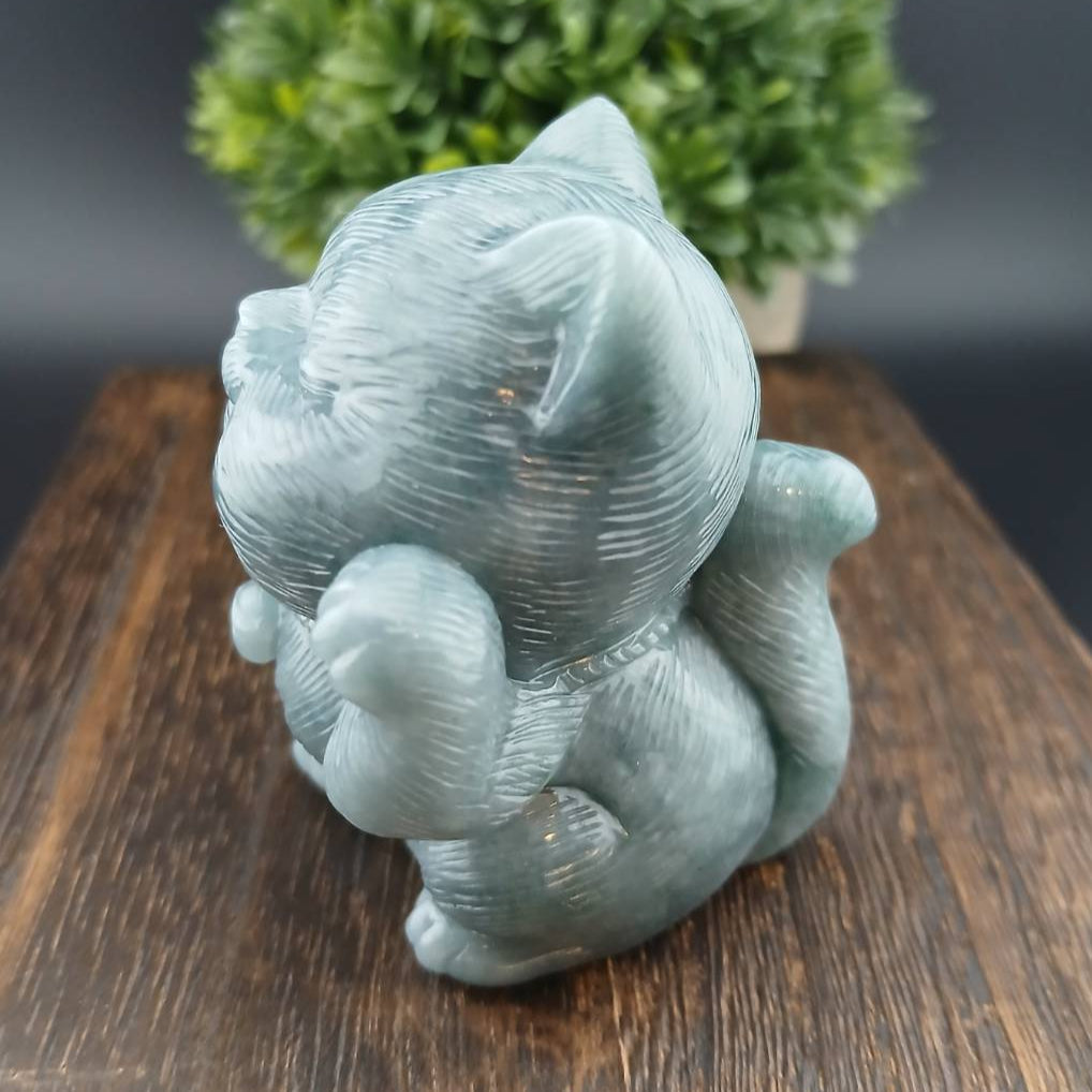 [Little Jade Pavilion] #1067 Guatemala Jadeite Proud 招財貓