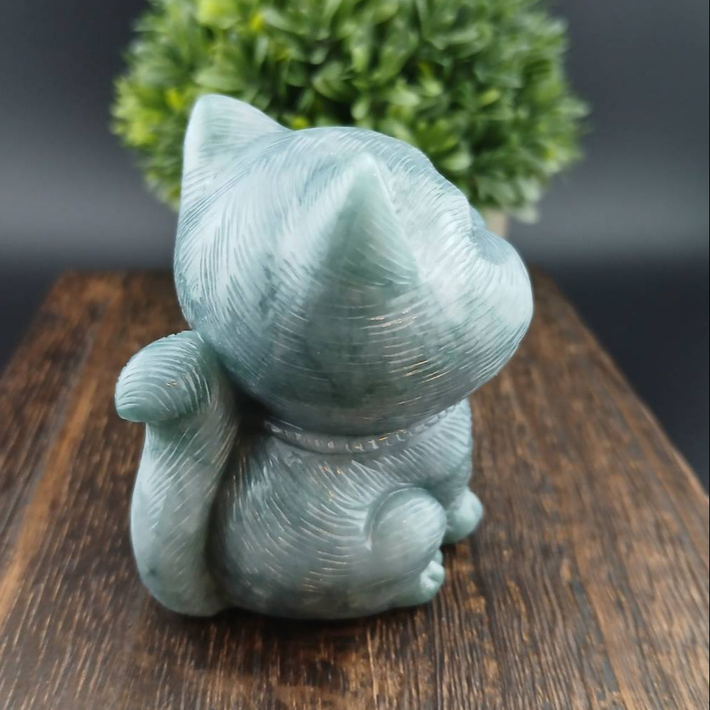 [Little Jade Pavilion] #1067 Guatemala Jadeite Proud 招財貓