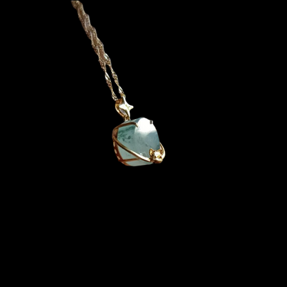 #824 AGL Certified Semi-Transparent Burma Jadeite Cat Peace Pendant (Wu Shi Pai)