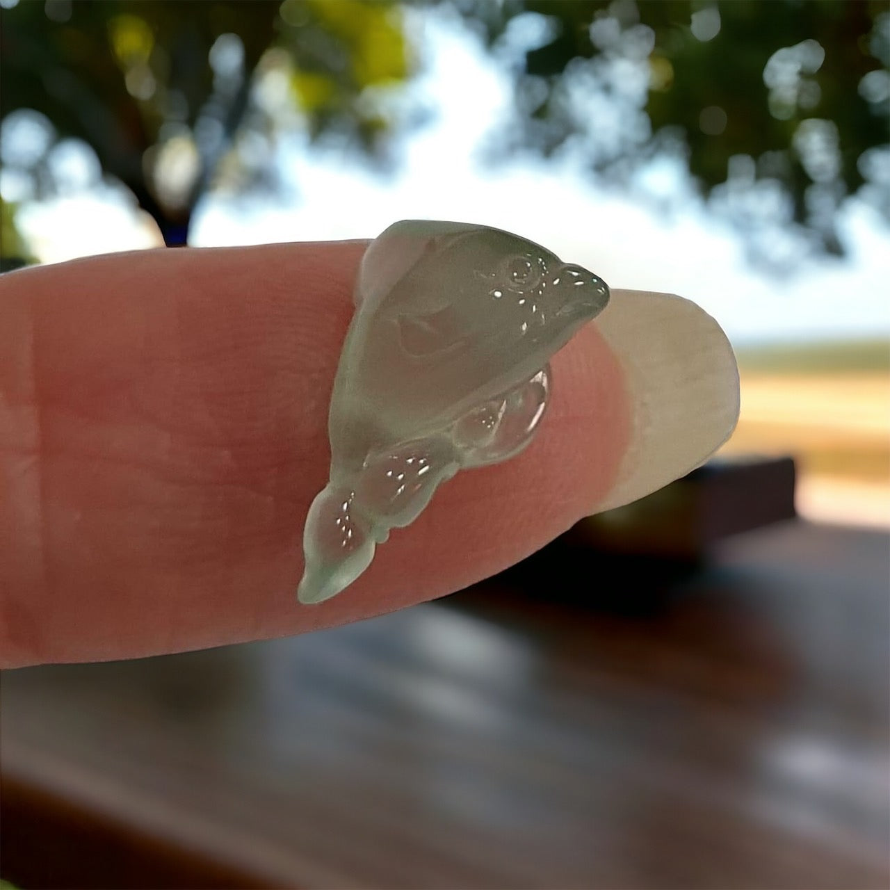 #113 GIA Certified Natural Icy Translucent Burma Jadeite Jade, Dolphin Pendant