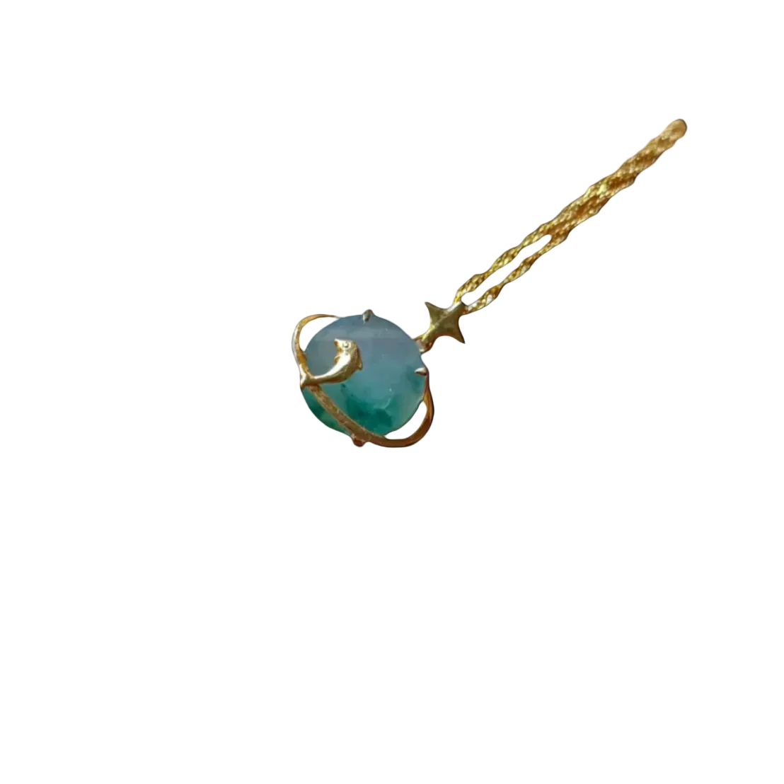 #823 AGL Certified Semi-Transparent Burma Jadeite, Dolphin Peace Pendant (Wu Shi Pai)