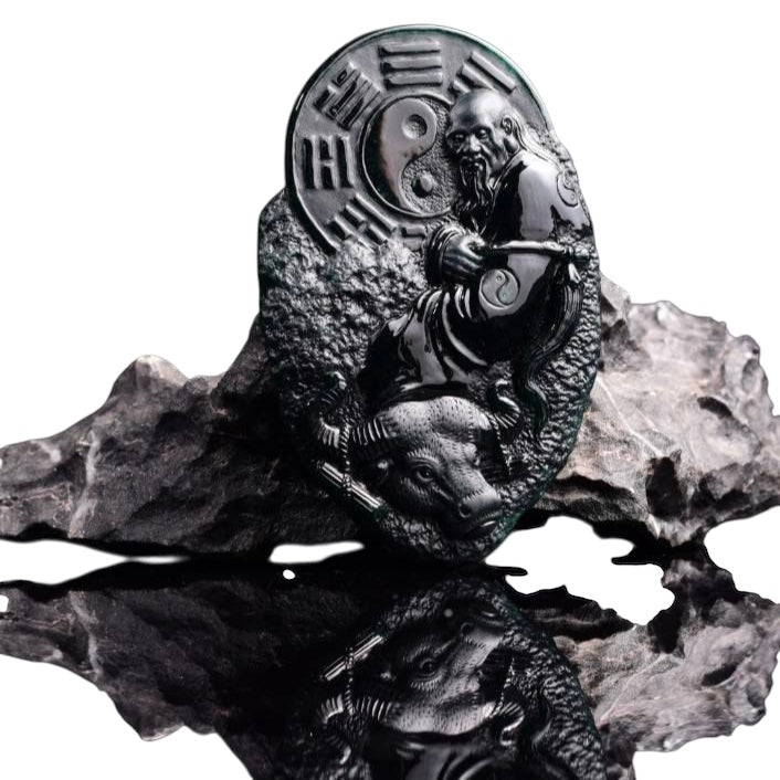 PO6 Omphacite Jadeite Fei Cui Laozi Pendant