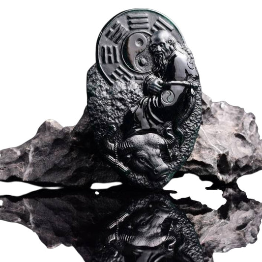 PO6 Omphacite Jadeite Fei Cui Laozi Pendant