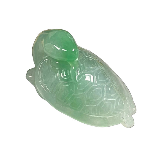 #26 GIA Certified Splash Emerald Green Natural Burma Jadeite Jade Figurine