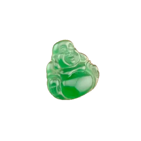 #1076 GIA Certified Type A Translucent Imperial Green Jadeite, Happy Buddha Cabochon