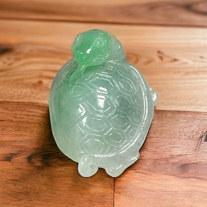 #26 GIA Certified Splash Emerald Green Natural Burma Jadeite Jade Figurine