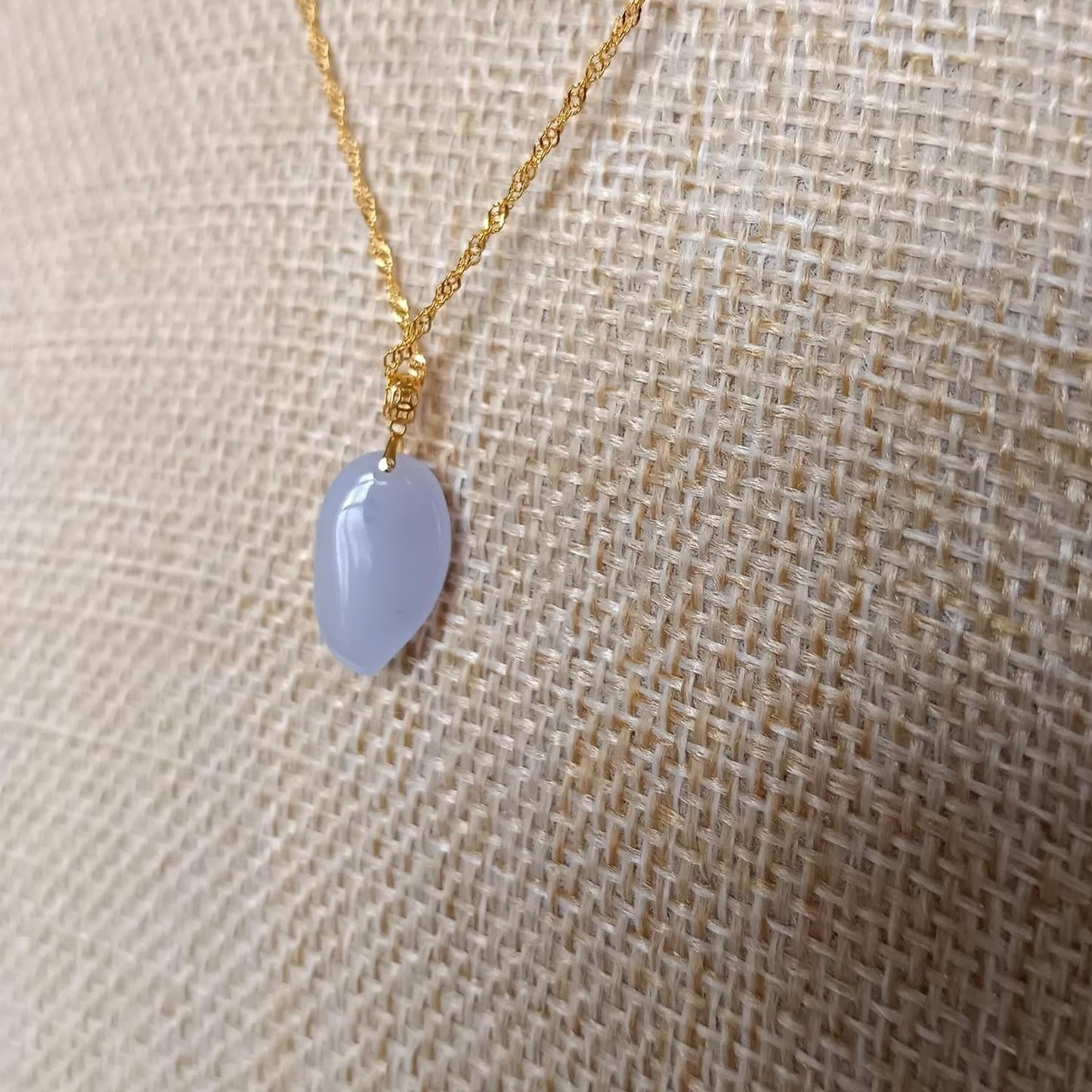 #6 Natural Icy Translucent Lavender Burma Jadeite Natural-Shaped Pendant