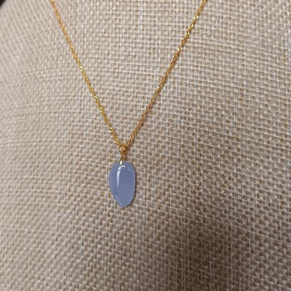 #6 Natural Icy Translucent Lavender Burma Jadeite Natural-Shaped Pendant