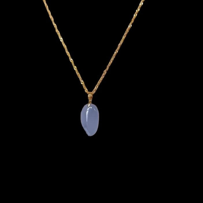 #6 Natural Icy Translucent Lavender Burma Jadeite Natural-Shaped Pendant