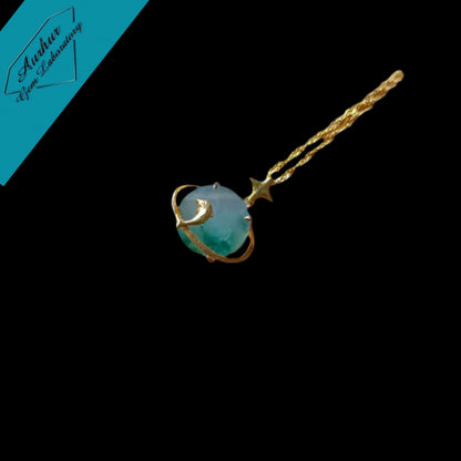 #823 AGL Certified Semi-Transparent Burma Jadeite, Dolphin Peace Pendant (Wu Shi Pai)