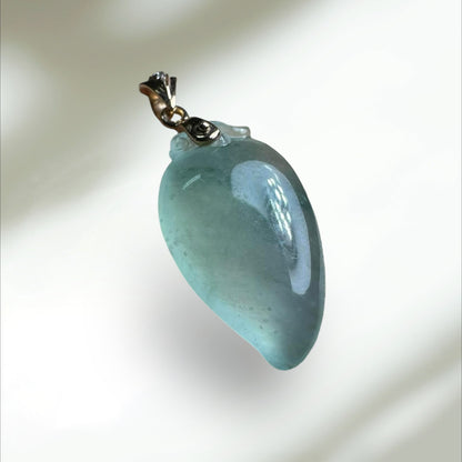 #789 Semi-Transparent Natural Burma Jadeite, Peach Pendant