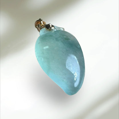#789 Semi-Transparent Natural Burma Jadeite, Peach Pendant