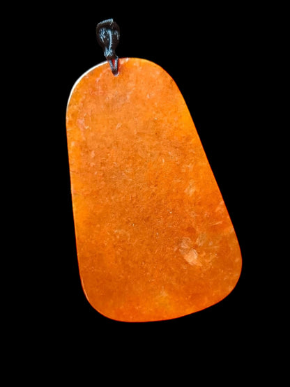 #779 Red Burma Jadeite, Guan Kong Pendant