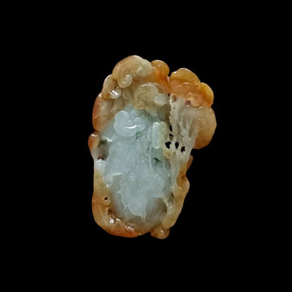 #554 GIA Certified Natural Translucent Red Burma Jadeite, Phoenix Pendant