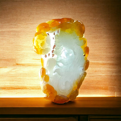 #554 GIA Certified Natural Translucent Red Burma Jadeite, Phoenix Pendant